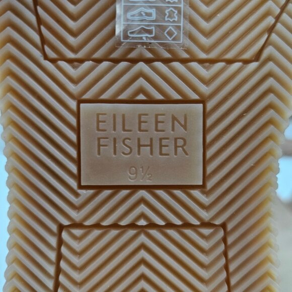 Eileen Fisher Airo Wedge Sandal Womens 9.5 Tan Leather Platform Ankle Strap NEW - Picture 13 of 14